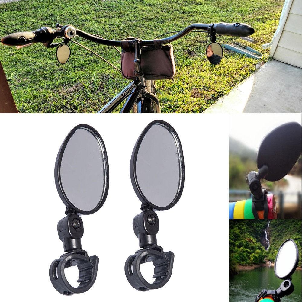 Handlebar Bicycle Rearview Mirror with Full Rotation Adjustment for Road & Mountain Bikes