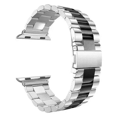 Precision Stainless Steel Link Bracelet for Apple Watch – 38mm to 49mm Connector Fit – Adjustable Wrist Band with Butterfly Clasp for