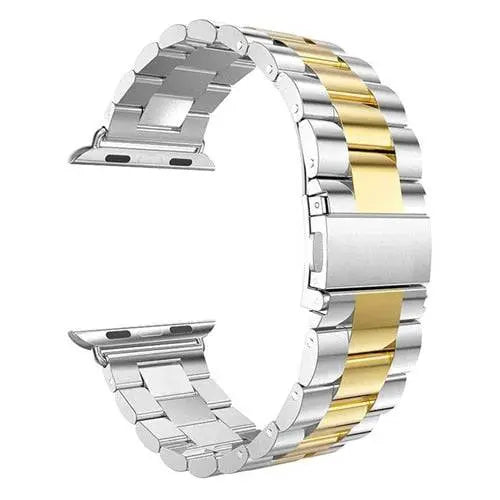 Precision Stainless Steel Link Bracelet for Apple Watch – 38mm to 49mm Connector Fit – Adjustable Wrist Band with Butterfly Clasp for
