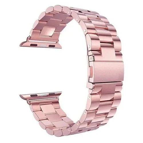 Precision Stainless Steel Link Bracelet for Apple Watch – 38mm to 49mm Connector Fit – Adjustable Wrist Band with Butterfly Clasp for
