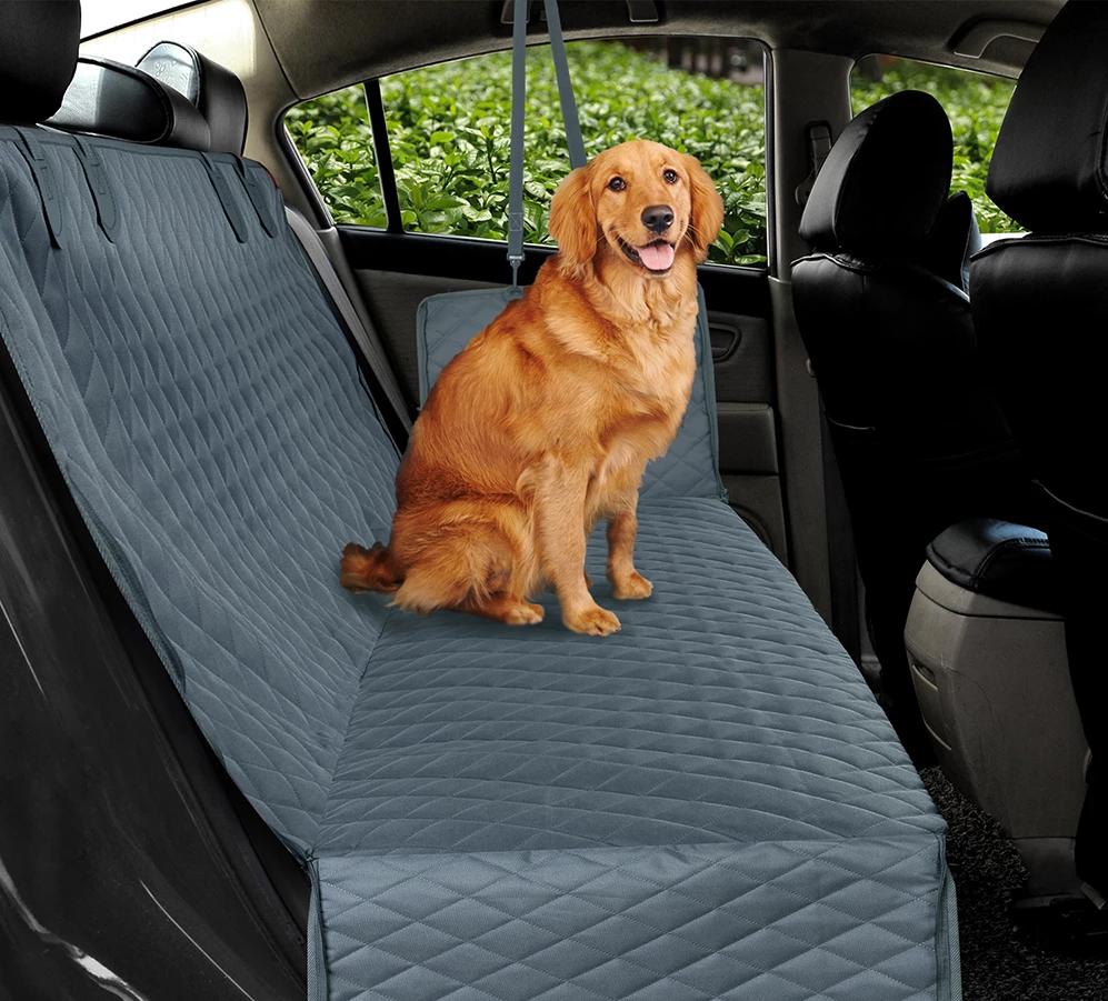Housse de siège auto pour chien avec clips de sécurité et centre en filet | Conception écologique pour des voyages sécurisés