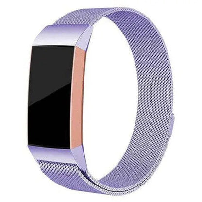 Adjustable Stainless Steel Mesh Fitness Tracker Band for Fitbit Charge 3 & 4 | Replacement Strap Wristband with Magnetic Clasp in Multiple
