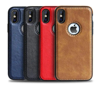 Vintage Leather iPhone Case | Precise Fit Shell for iPhone 6-XR with Raised Edges & Camera Protection | Grip-Enhanced Phone Cover