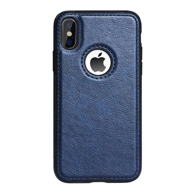 Vintage Leather iPhone Case | Precise Fit Shell for iPhone 6-XR with Raised Edges & Camera Protection | Grip-Enhanced Phone Cover