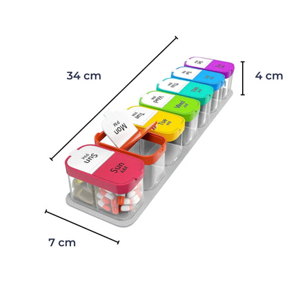 Large 7-Day Medication Organizer – Moisture-Proof Case for Seniors