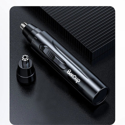 Cordless USB Rechargeable Facial Hair Trimmer for Nose and Ears with Stainless Steel Blades for Men and Women
