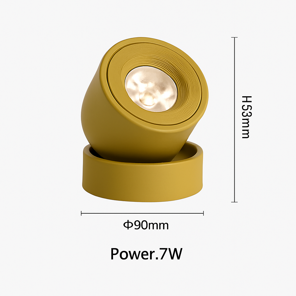 Adjustable Surface Mount LED Spotlight – 7W COB Ceiling Accent Light with 360° Rotation for Home & Commercial Use
