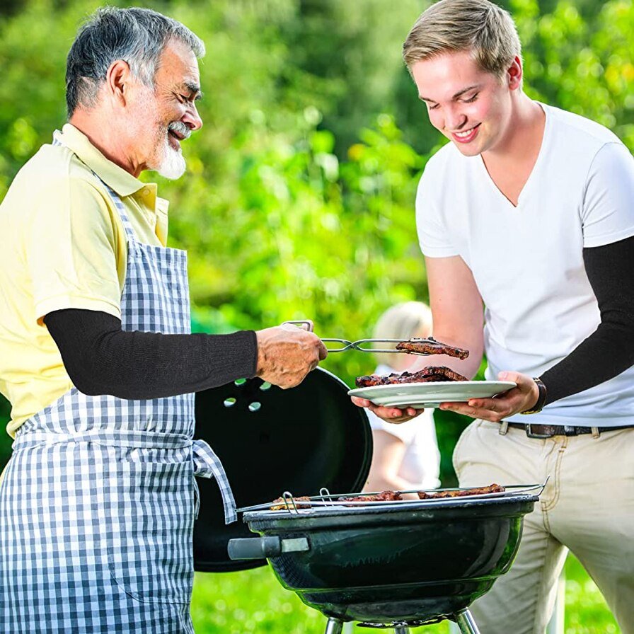 Protège-bras résistants aux coupures avec passage pour le pouce – Manchons de sécurité de niveau 5 pour l'atelier, le jardinage, la menuiserie et les tâches en cuisine