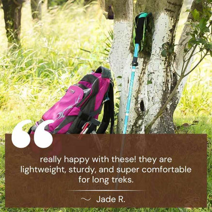 Collapsible Hiking Poles with Quick-Lock System – Lightweight Aluminum Trekking Sticks for Men & Women