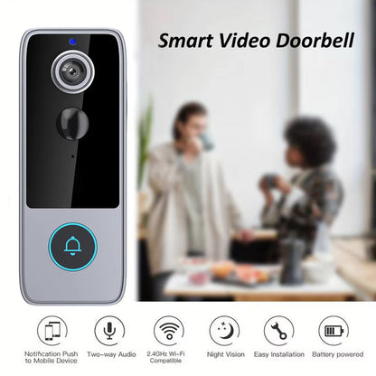 Wireless Video Doorbell with HD Camera, Motion Alerts & Night Vision – Rechargeable, Weather-Resistant, No Monthly Fees