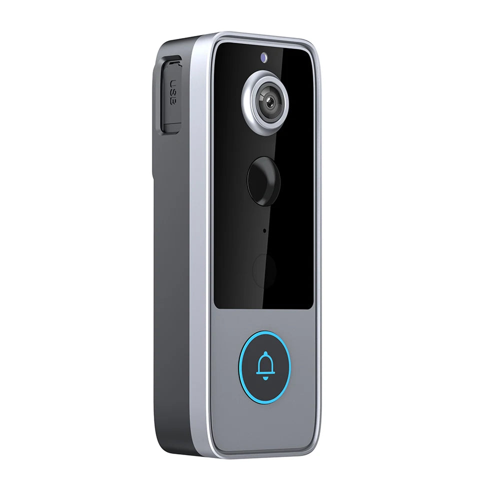 Smart Wireless Video Doorbell with HD Camera, Two-Way Talk & Motion Alerts – No Monthly Fees, Weather Resistant, Night Vision for Front