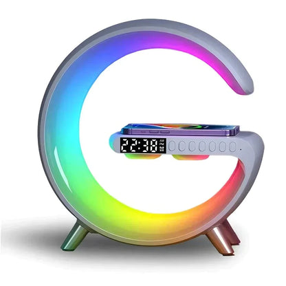 Sunrise Alarm Clock with Wireless Charging Pad, RGB Mood Light & Bluetooth Speaker