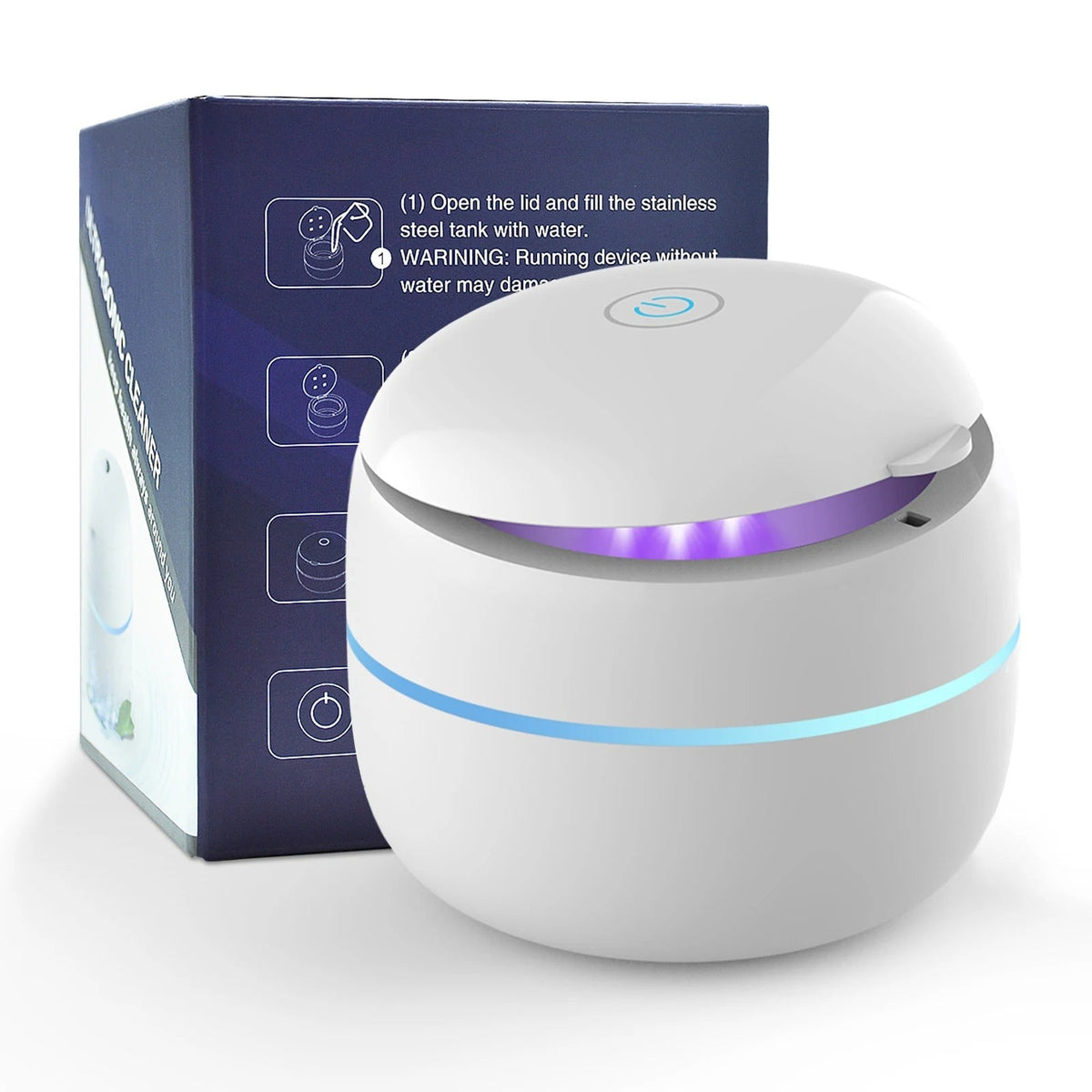 PureVive | Nettoyeur dentaire ultrasonique Pro avec stérilisation UV-C | Nettoyage en profondeur pour appareils dentaires
