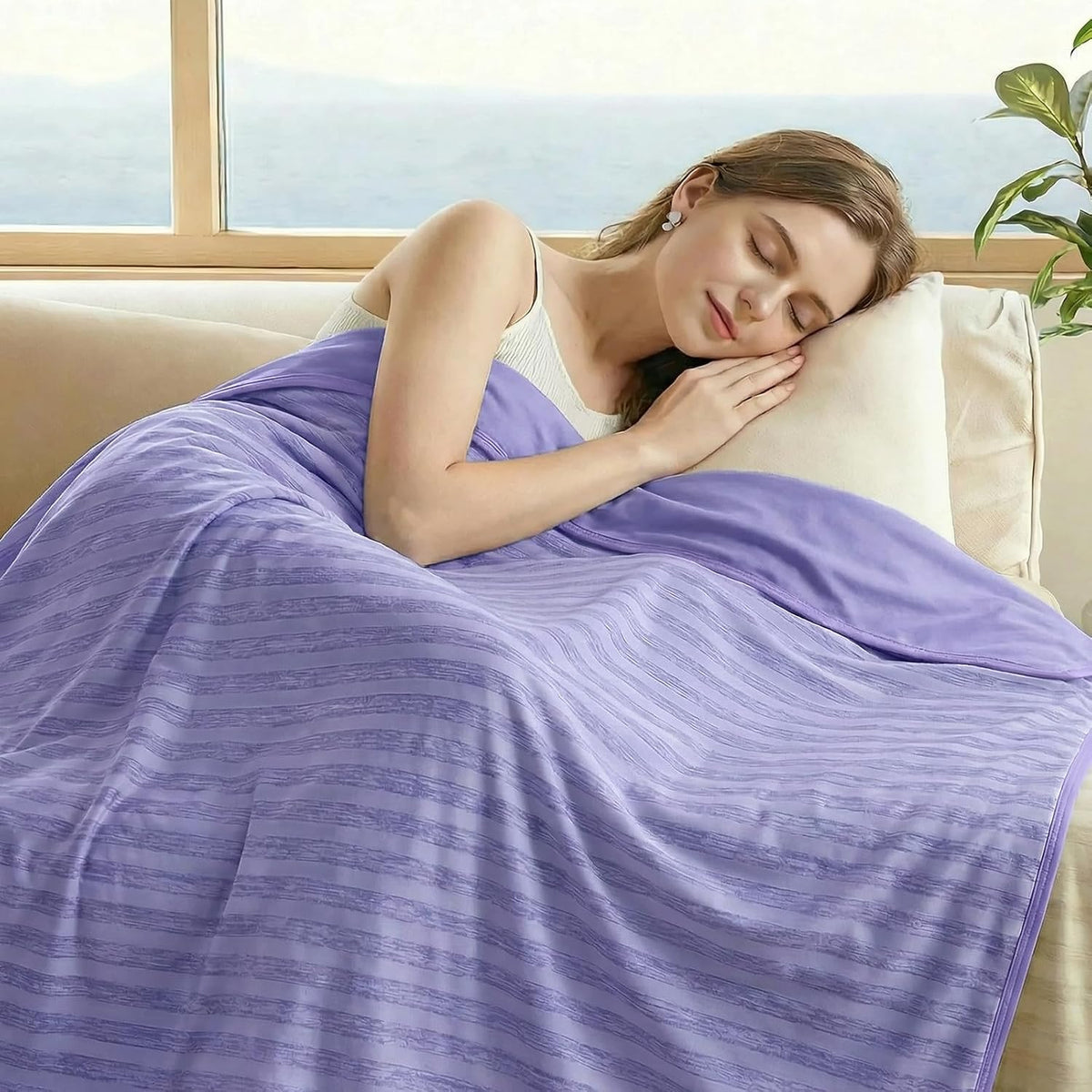 Confort Fraîcheur | Couverture rafraîchissante pour personnes ayant chaud avec technologie Arc-Chill | Jeté d'été léger et respirant pour le voyage et l'extérieur