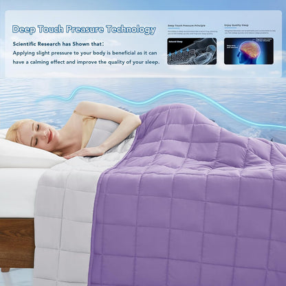 Confort douillet | Couverture lestée en microfibre rafraîchissante | Douceur toutes saisons pour une relaxation ultime
