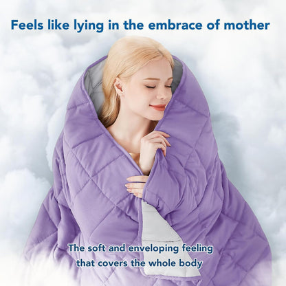 Confort douillet | Couverture lestée en microfibre rafraîchissante | Douceur toutes saisons pour une relaxation ultime