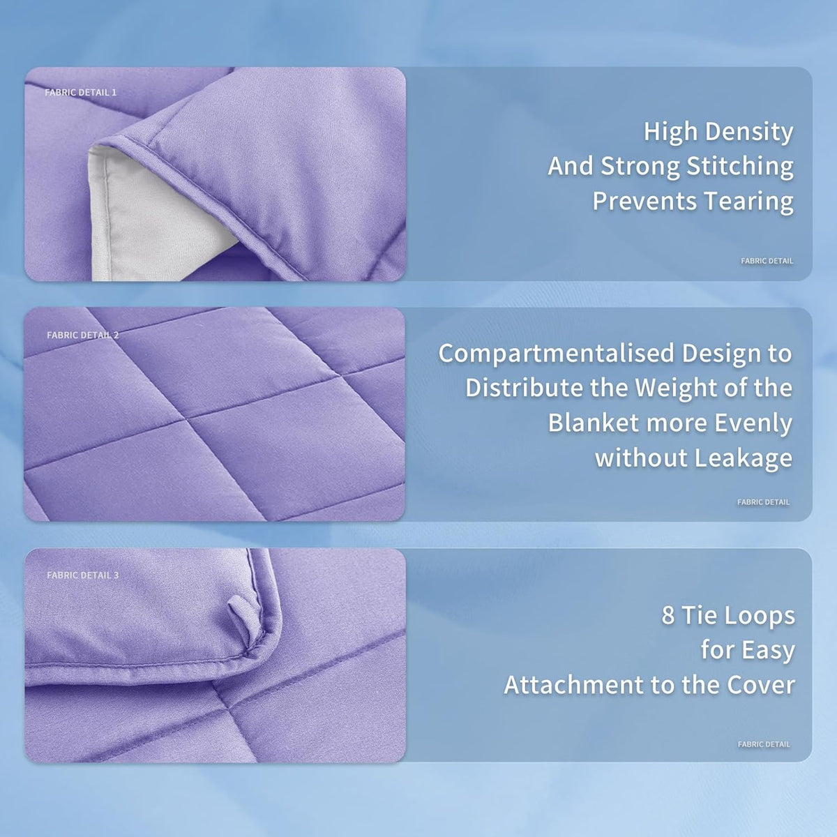 Confort douillet | Couverture lestée en microfibre rafraîchissante | Douceur toutes saisons pour une relaxation ultime