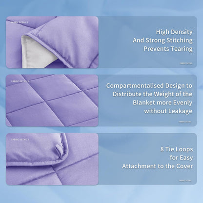 Confort douillet | Couverture lestée en microfibre rafraîchissante | Douceur toutes saisons pour une relaxation ultime