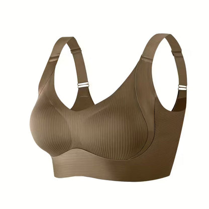 Wireless Push-Up Bra with Removable Padding for Women - Comfort Lift Everyday V-Neck Shaping Bralette for Active & Casual Wear