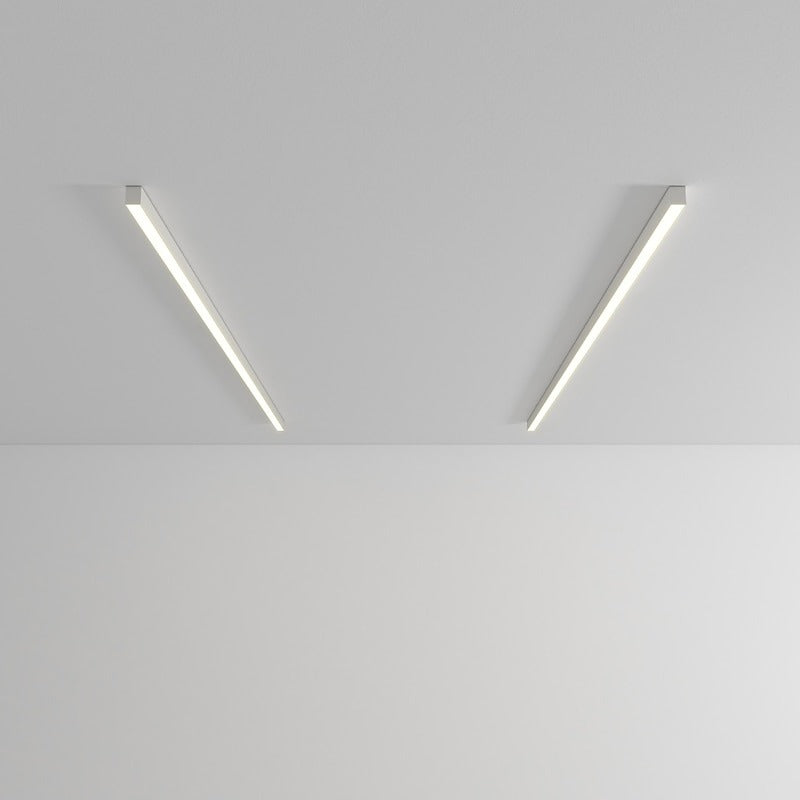 Plafonnier LED linéaire à montage encastré de 47 pouces, luminaire noir pour chambre, salon, couloir, éclairage domestique minimaliste contemporain