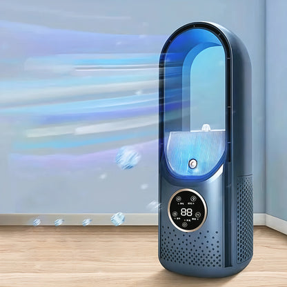 Compact Tower Fan Bladeless Design Whisper Quiet Portable USB Powered Air Circulator Cooler for Bedroom Office Desktop Home Cooling Energy E