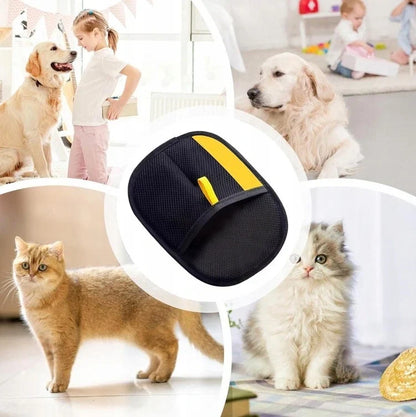 Reusable Fabric Fur Mitt for Couches, Carpets, and Bedding – Grip-Surface Design Lifts Embedded Dog & Cat Shedding