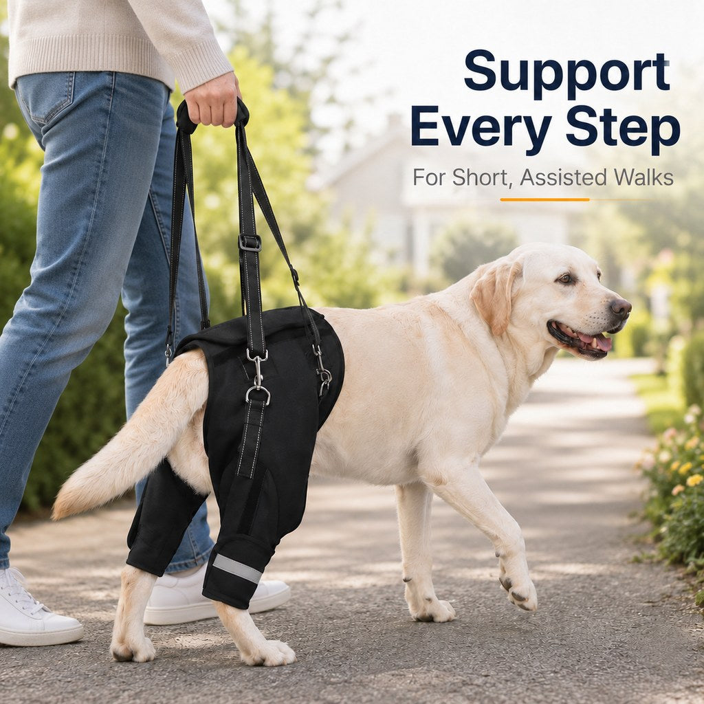 Ortekor Help Your Senior Dog Climb Stairs, Get in the Car & Walk with Rear-Leg Support
