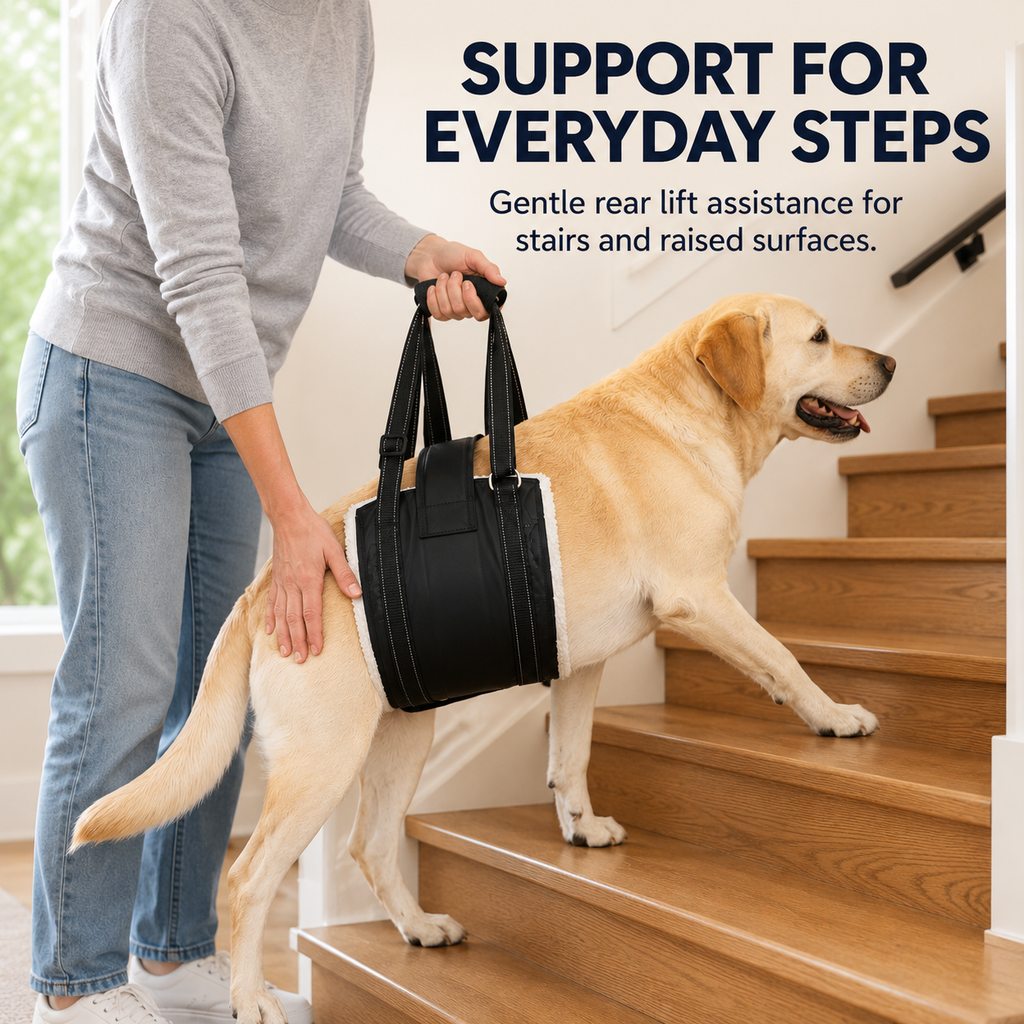Ortekor Rear Support Dog Lift Sling for Senior Dogs - Soft Adjustable Hind-Leg Assistance for Stairs, Cars & Potty Breaks
