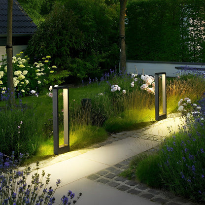 Outdoor Path Light 31 in Tall Aluminum Post Lamp 10W LED Waterproof Black Garden Driveway Walkway Landscape Lighting Fixture Modern Yard Sta