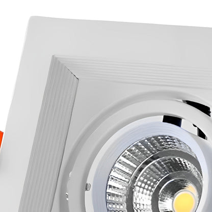 Plafonnier LED encastrable à deux têtes réglables de 9 po, spot directionnel en aluminium avec trois températures de couleur pour cuisine et salon