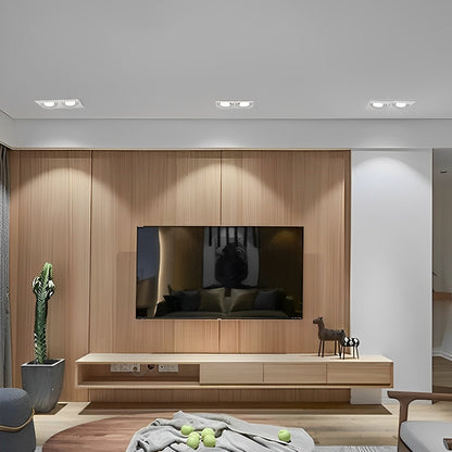 Plafonnier LED encastrable à deux têtes réglables de 9 po, spot directionnel en aluminium avec trois températures de couleur pour cuisine et salon