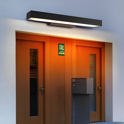 Motion Sensor Outdoor Wall Light Black Stainless Steel LED Sconce for Entrance Porch Doorway Waterproof Modern Exterior Fixture 12.6 in