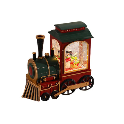 CLAUSGLOBE – Santa Train Snow Globe Lamp for Magical Holiday Ambience