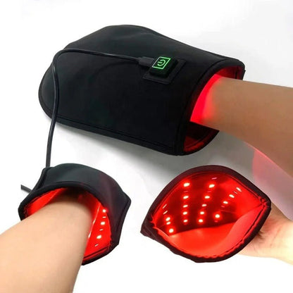 Gant de luminothérapie rouge pour le soulagement des douleurs à la main avec conception enveloppante à 360° | Traitement confortable pour l'arthrite et la raideur