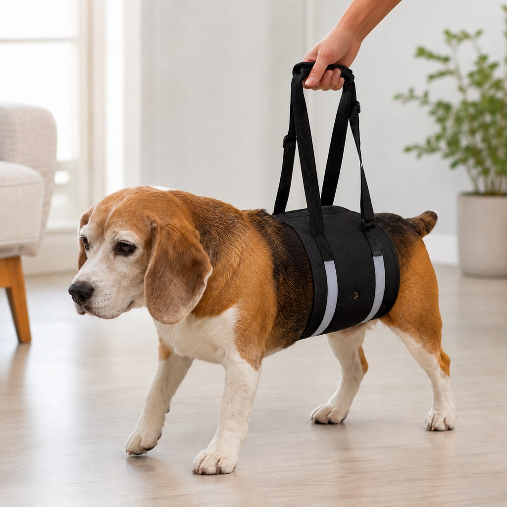 Ortekor Reflective Dog Lift Support Sling - Belly Assist for Dogs with Limited Mobility on Stairs, Walks & Car Entry
