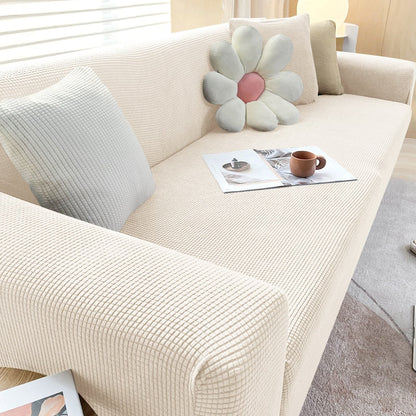 Stretch Sofa Cover Slipcover with Non-Slip Foam Strips for Living Room Furniture Protection