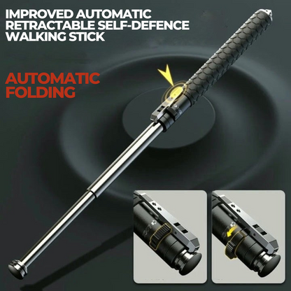 Telescopic Defense Cane with Quick-Release Button for Urban Safety & Trail Hiking