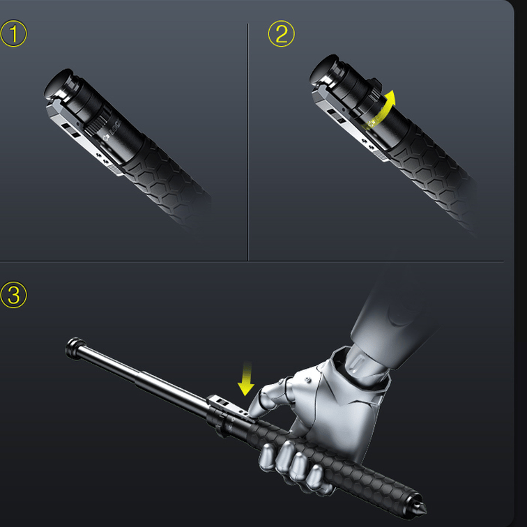Telescopic Defense Cane with Quick-Release Button for Urban Safety & Trail Hiking