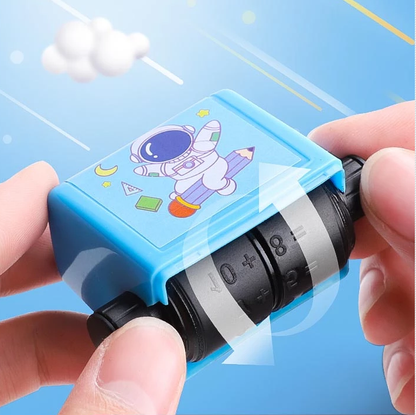 Handheld Arithmetic Stamp Roller for Kids Elementary School Homework Practice & Learning