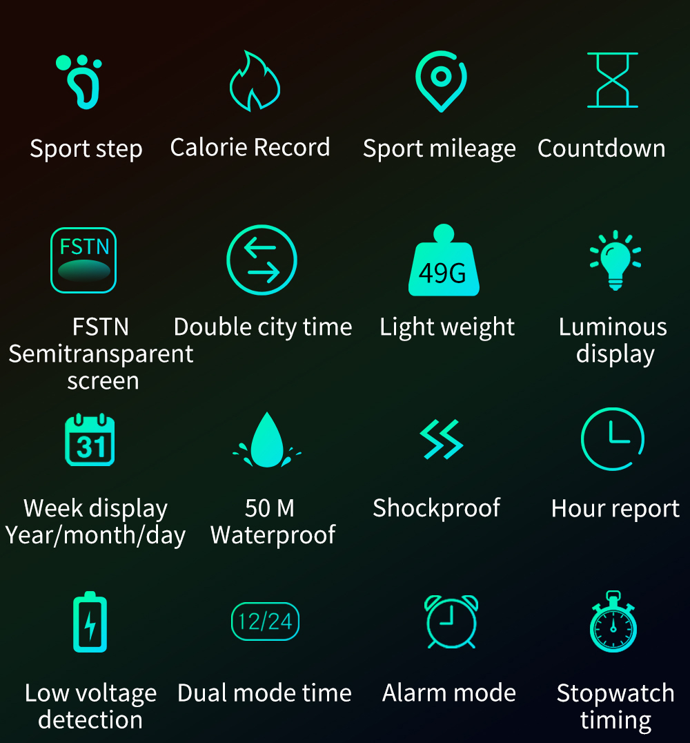 Explorateur en plein air | Montre podomètre numérique avec design étanche | Idéal pour le suivi de la condition physique