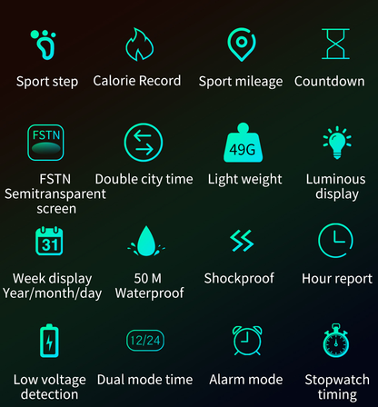 Explorateur en plein air | Montre podomètre numérique avec design étanche | Idéal pour le suivi de la condition physique