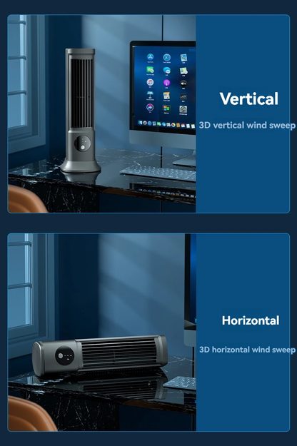 Brise fraîche compacte | Ventilateur de bureau à refroidissement par évaporation | Petit format pour un confort personnel