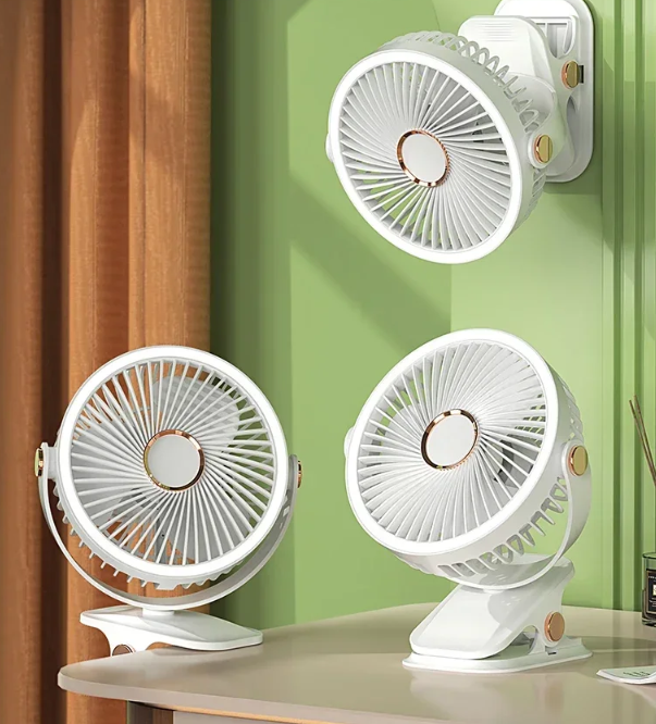 Ventilateur portable rechargeable | Modèle à pince sur batterie pour un soulagement instantané