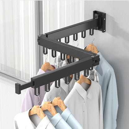 Daxon Wall Mounted Clothes Drying Rack - Collapsible Stainless Steel Design