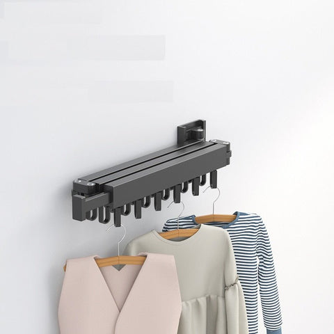 Wall Mounted Clothes Drying Rack, Retractable Foldable Drying Rack for Laundry, Space Saving Laundry Rack