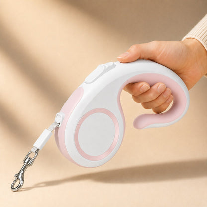Ortekor Retractable Dog Leash for Daily Walks & Park Outings - Tangle-Free 3m/5m Pet Lead with One-Button Brake, Comfort C-Grip & No-Mess Auto-Retract