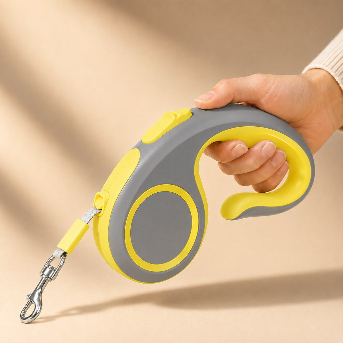 Ortekor Retractable Dog Leash for Daily Walks & Park Outings - Tangle-Free 3m/5m Pet Lead with One-Button Brake, Comfort C-Grip & No-Mess Auto-Retract