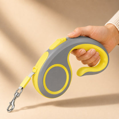 Ortekor Retractable Dog Leash for Daily Walks & Park Outings - Tangle-Free 3m/5m Pet Lead with One-Button Brake, Comfort C-Grip & No-Mess Auto-Retract