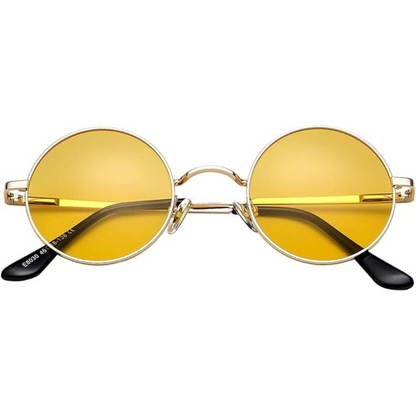 Circle Frame Polarized Sunglasses Anti-Glare UV Protection Vintage Round Eyewear for Outdoor Beach Festival Everyday Wear Men Women