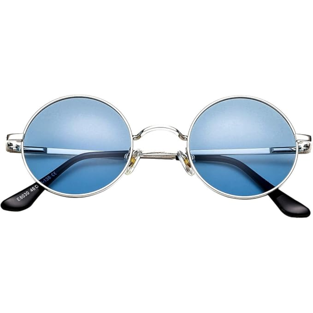 Circle Frame Polarized Sunglasses Anti-Glare UV Protection Vintage Round Eyewear for Outdoor Beach Festival Everyday Wear Men Women